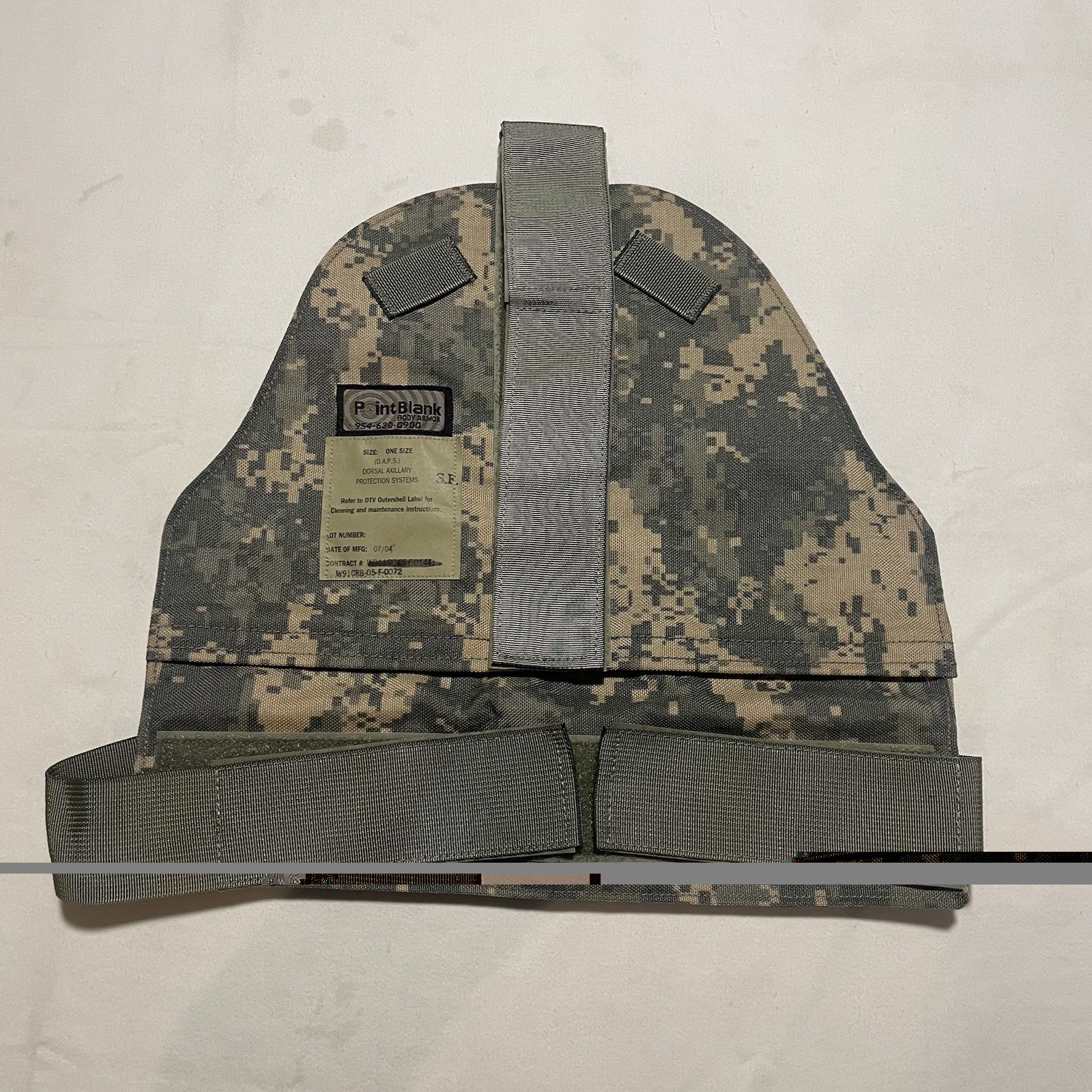 DAPS Dorsal Axillary Protectors Outer Shell Pair Point Blank D.A.P.S.