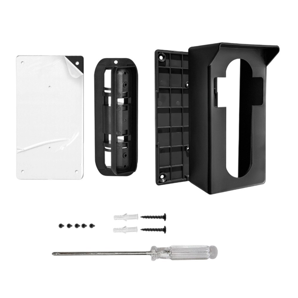 Compatible Adjustable Video Doorbell Bracket Fits Most Models Black Plastic