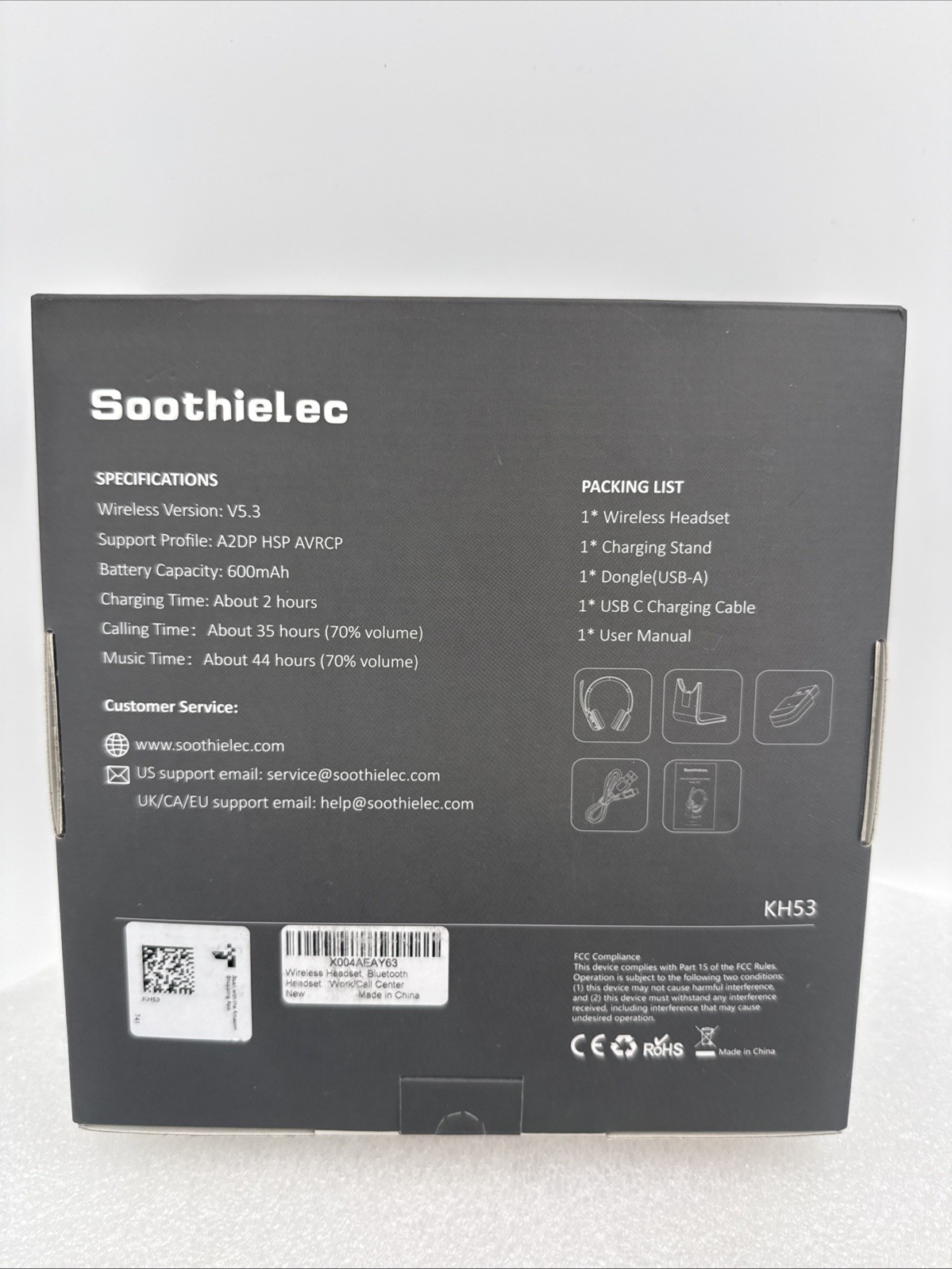 (Upgraded Version) Wireless Headset, Bluetooth Headset w/Noise Cancelling Mic