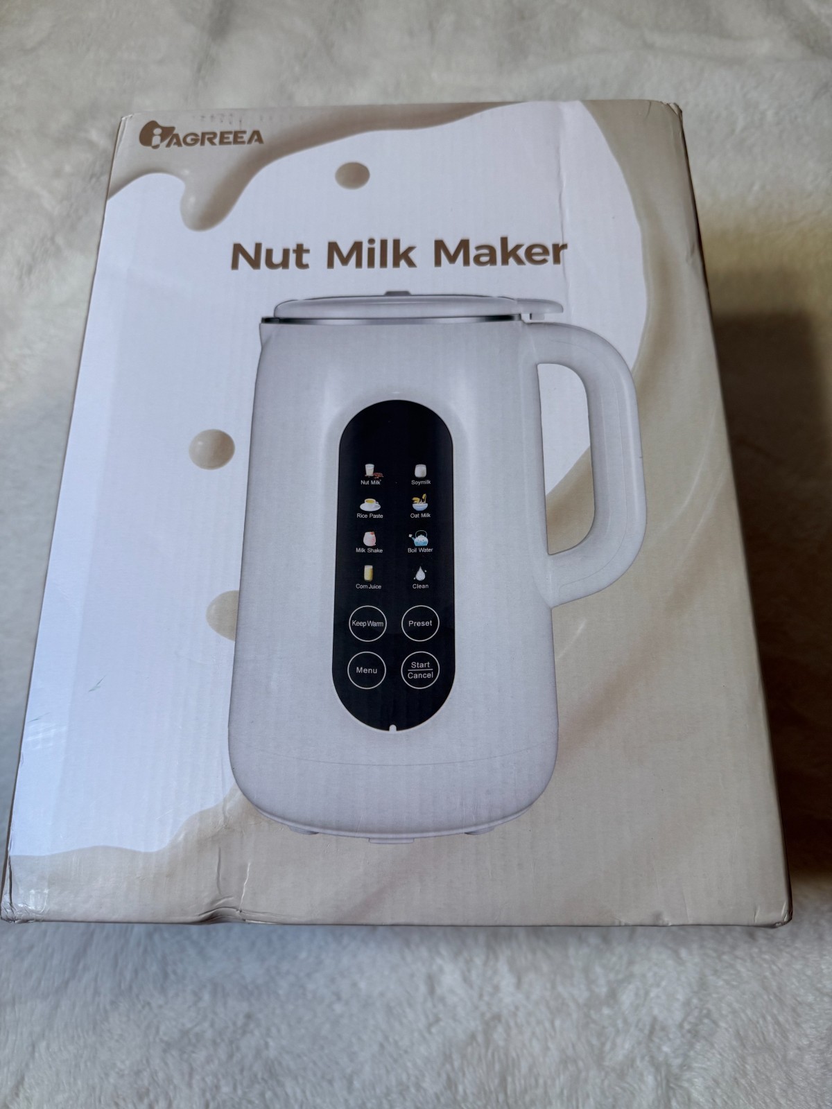 IAGREEA 10-in-1 Nut Milk Maker Machine - 35oz Automatic Plant-Based Milk Maker..