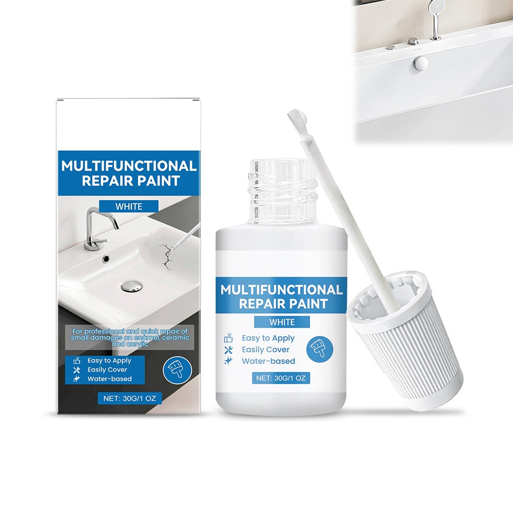 30g White Touch UP Paint Repair All in One Paint for Cabinet Furniture Bath Wall