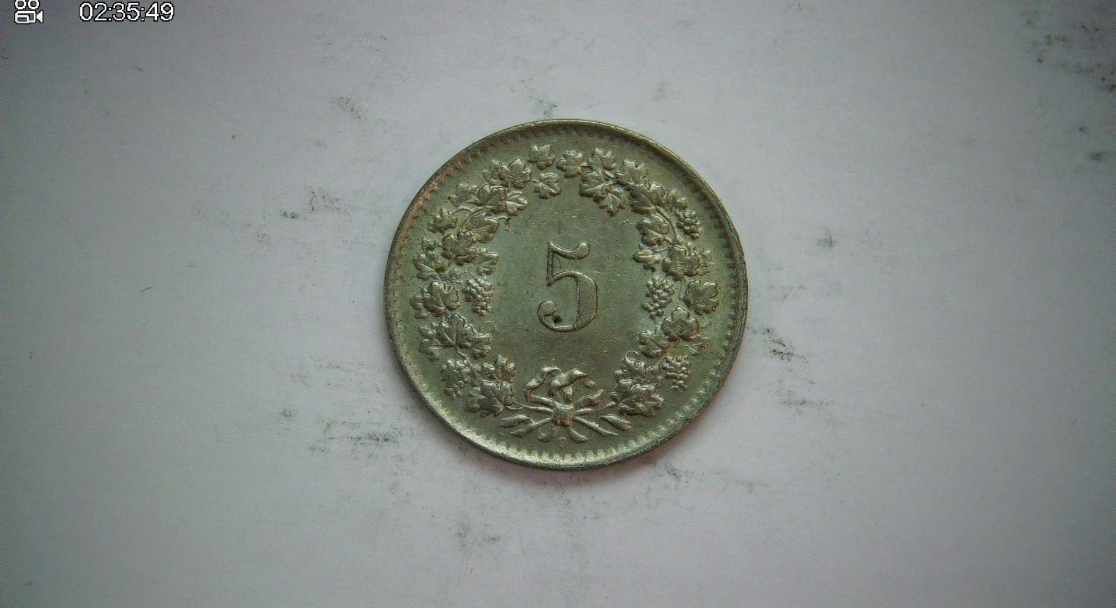Switzerland 1963 5 Rappen Swiss 5 Rappen (Helvetia head) Coin