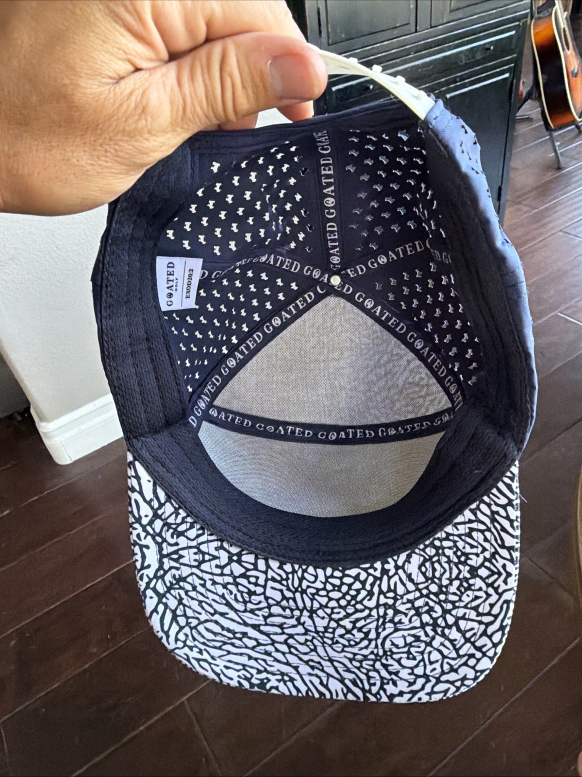 Goated Golf Hat White And Blue