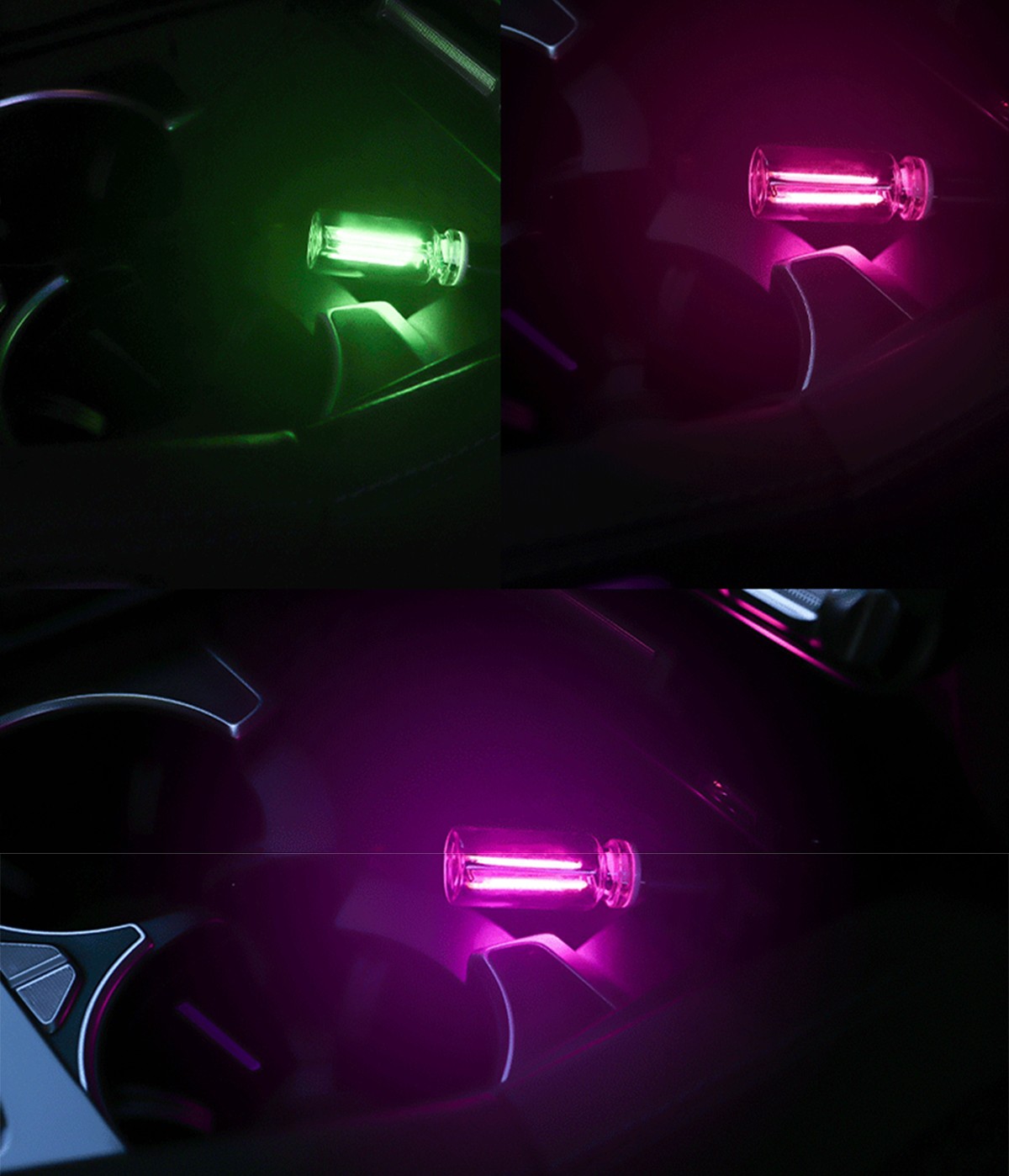 1PCS Purple Touch Control Car USB LED Light Atmosphere Night Light Dimmable New