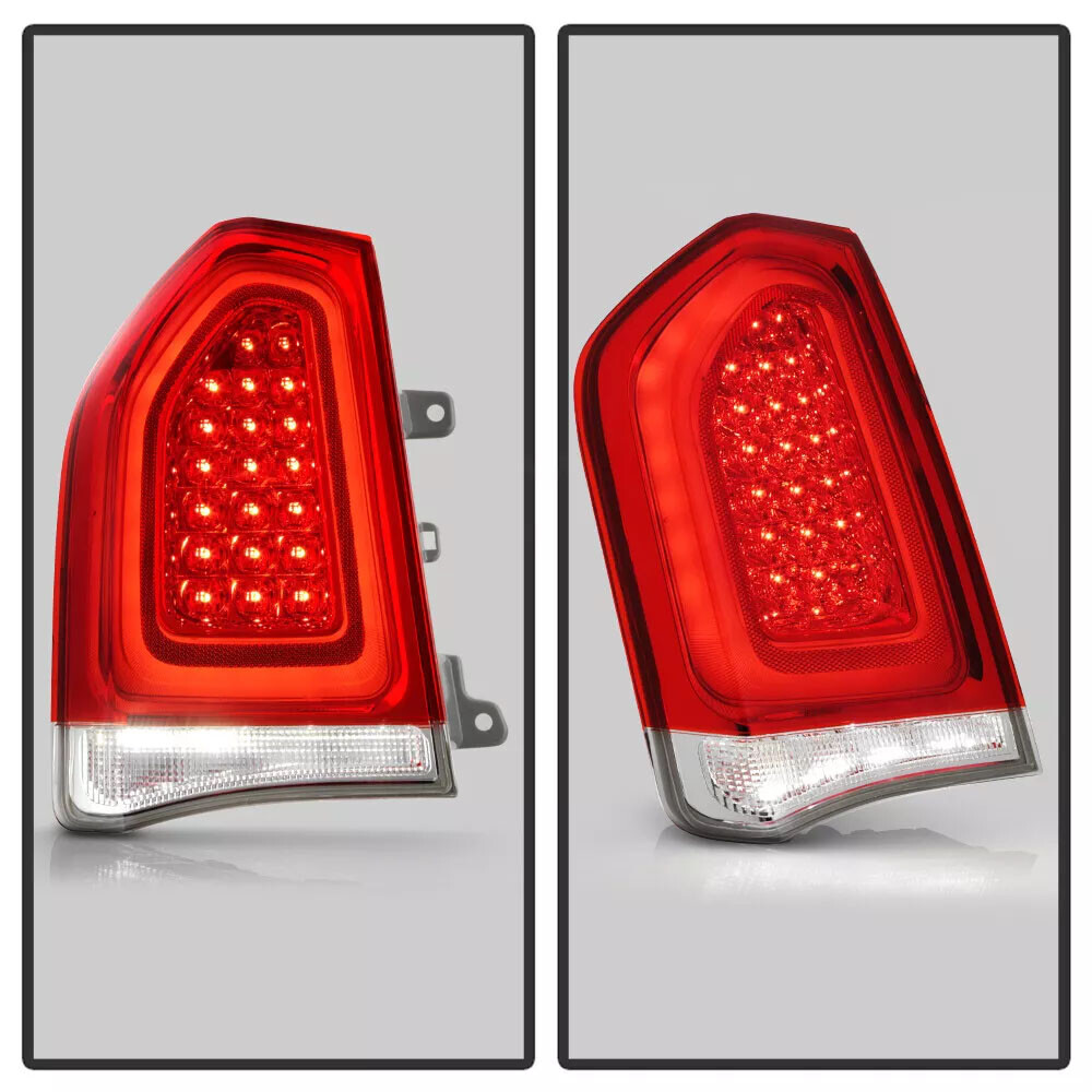 Driver Tail Light For 2015-2023 Chrysler 300 Brake Clear Chrome Full LED Lamp