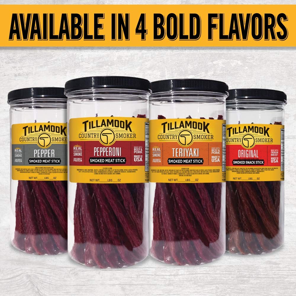 Tillamook Country Smoker Real Hardwood Smoked Silver Dollar Beef Jerky, Old...