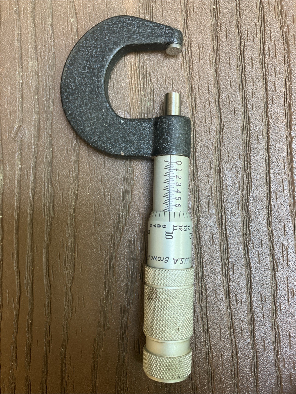 Vintage Brown & Sharpe 599-7-11 0-1" Choice/Line Micrometer  Satin Silver