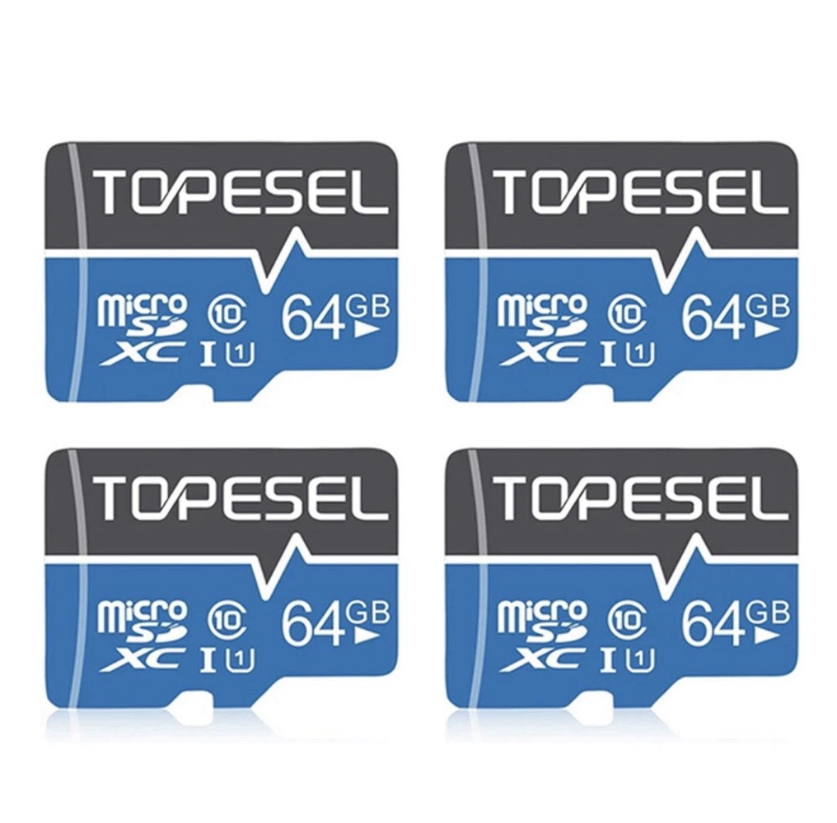 Topesel 64GB 4 Pack Micro SD With Adapter