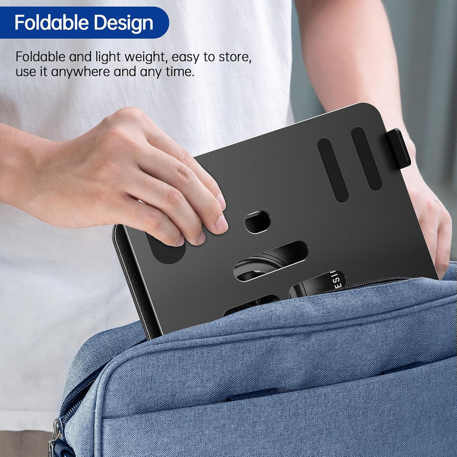 Laptop Stand with Adjustable Height, 360 Degree Rotating Base, Ergonomic