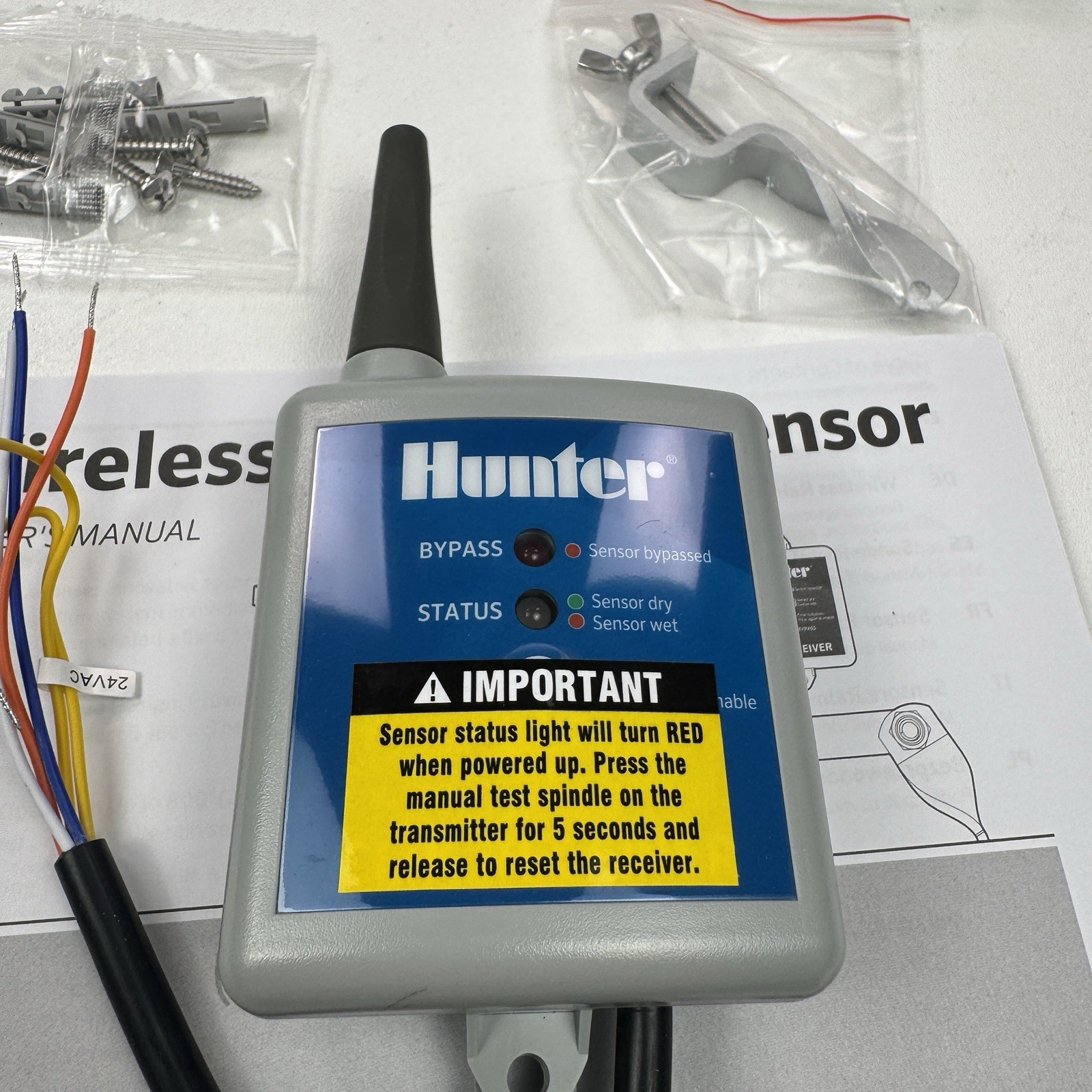 Hunter Rain Clik WRCLIK Wireless Rain Sensor with Freeze Shutoff, Automatic