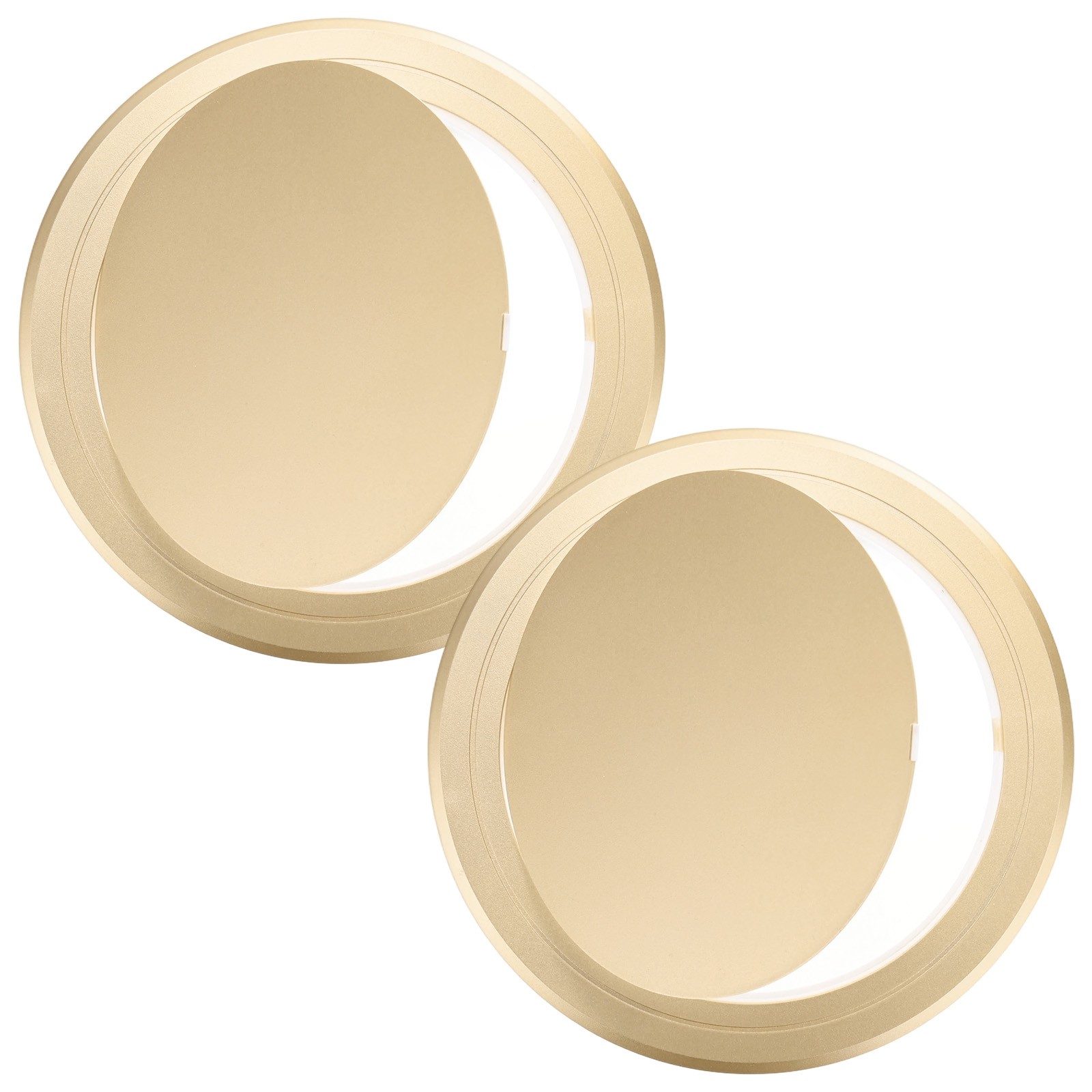 2-Pack Access Panel for Drywall, 6x6 Inch Round Plastic Removable [Gold Tone]