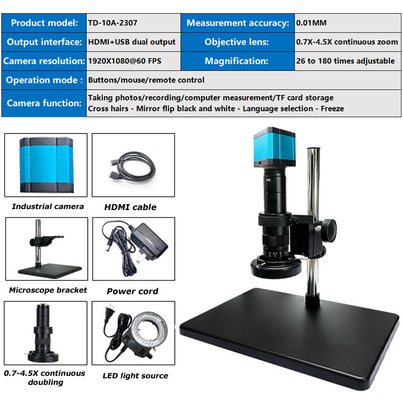 HDMI Laboratory High-precision Industry Microscope Camera 1080P USB Digital Tool