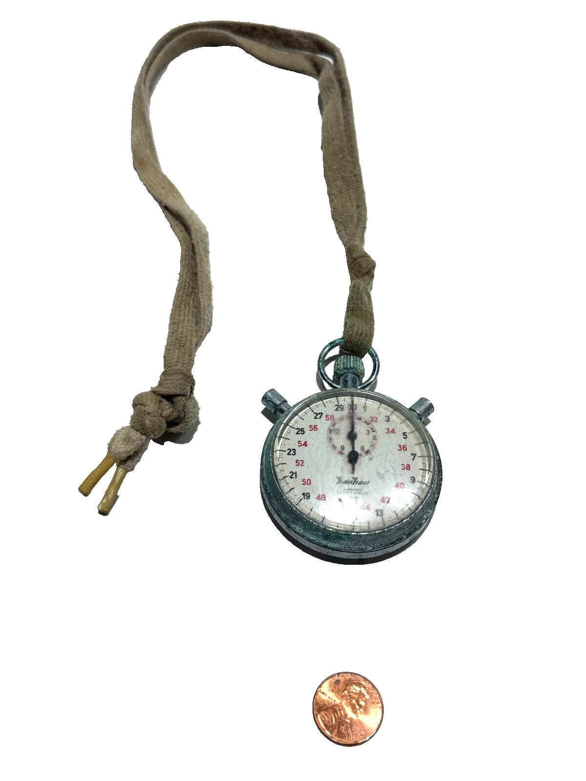 Stopwatch HanHart Lever 7 Jewels Shockproof 1/10 Sec - For PARTS/NOT WORKING!