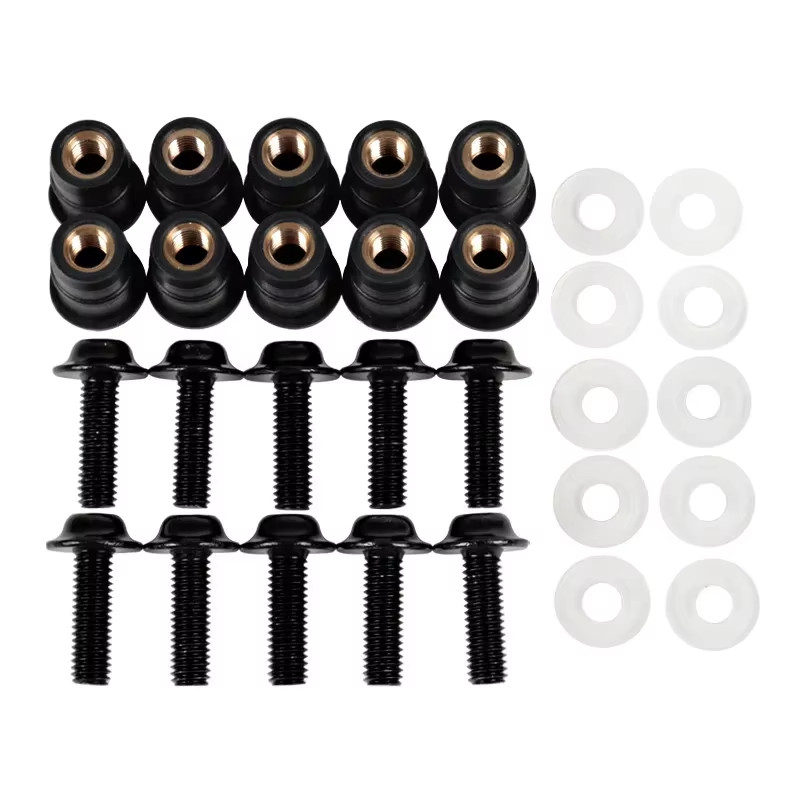 10* 5MM Motorcycle Windscreen Windshield Fairing Screen Nut Bolt Screw Kit