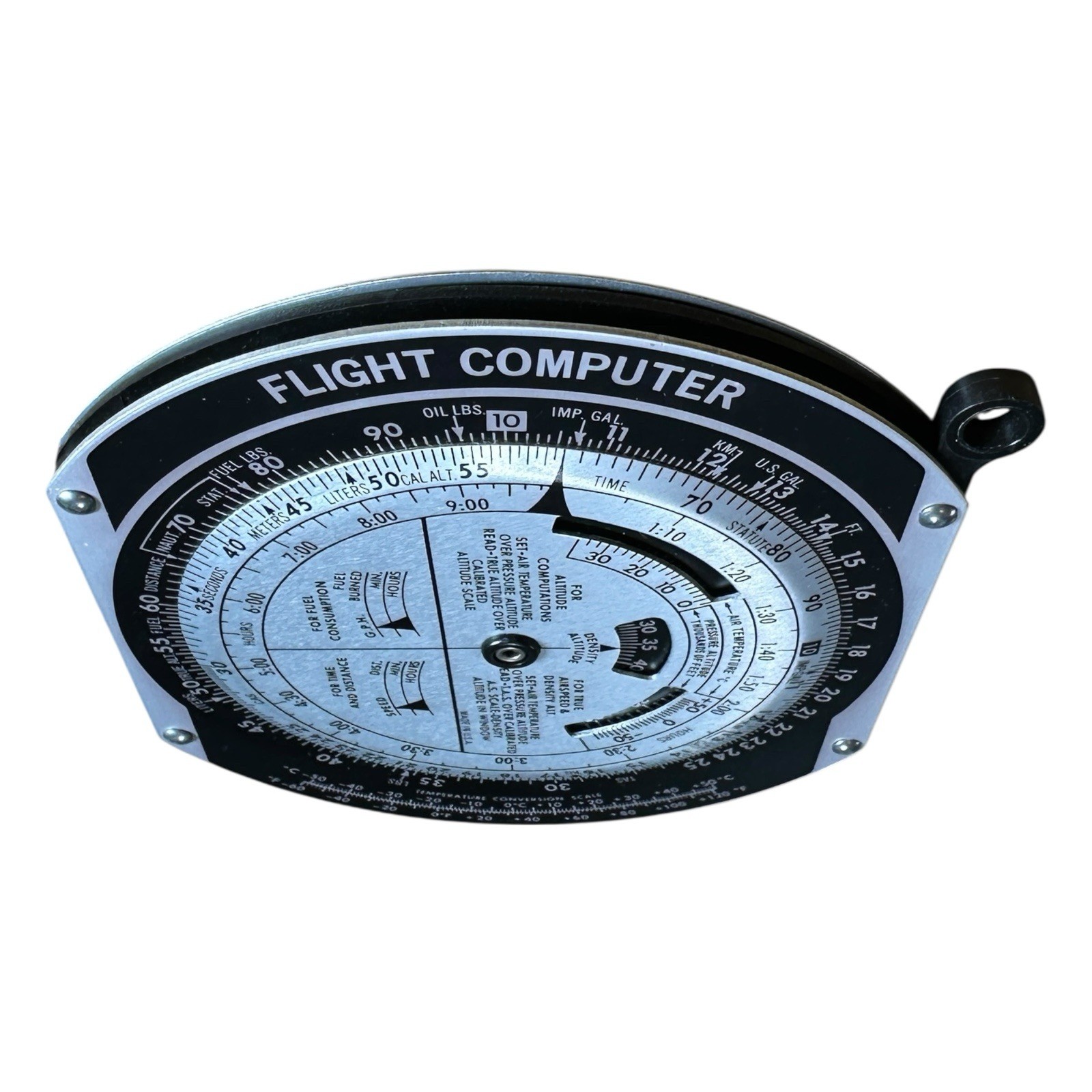 Jeppesen E6B Flight Computer Aviation Slide Rule w Manual Case Pilot Tool