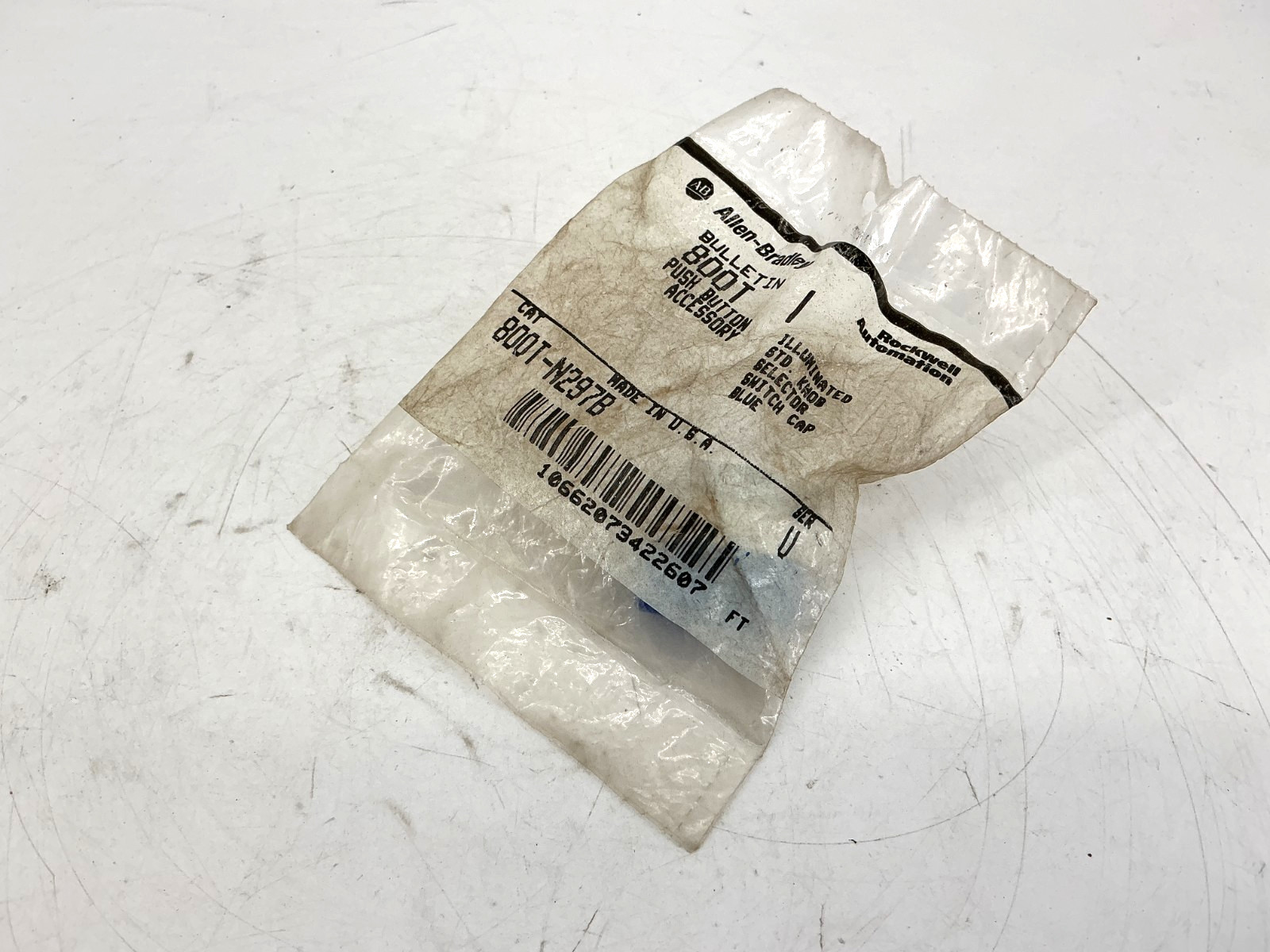 New Allen Bradley 800T-N297B Ser U Selector Switch Standard Knob Cap Blue