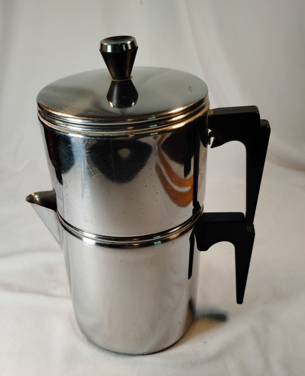Vintage Vollrath Drip Coffee Pot Stainless Steel Stovetop Drip-O-Later Style