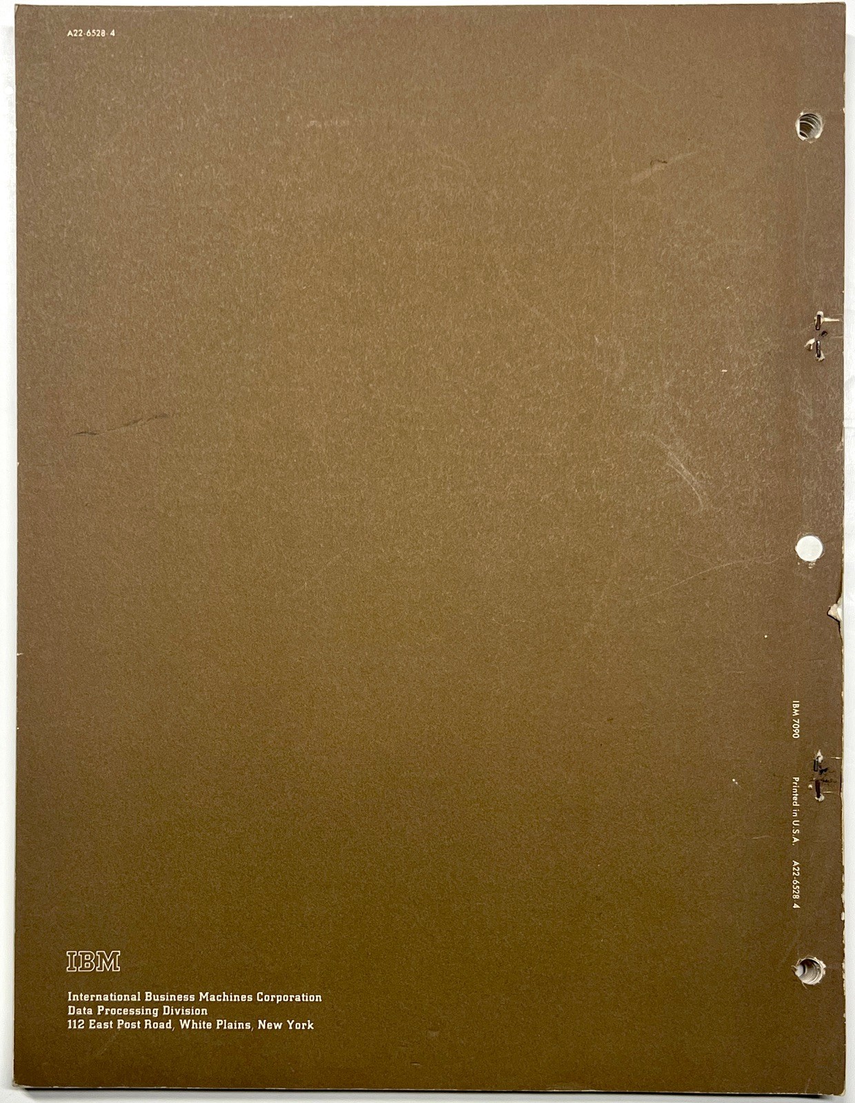 1962 IBM 7090 DATA PROCESSING SYSTEM REFERENCE MANUAL MAINFRAME COMPUTER