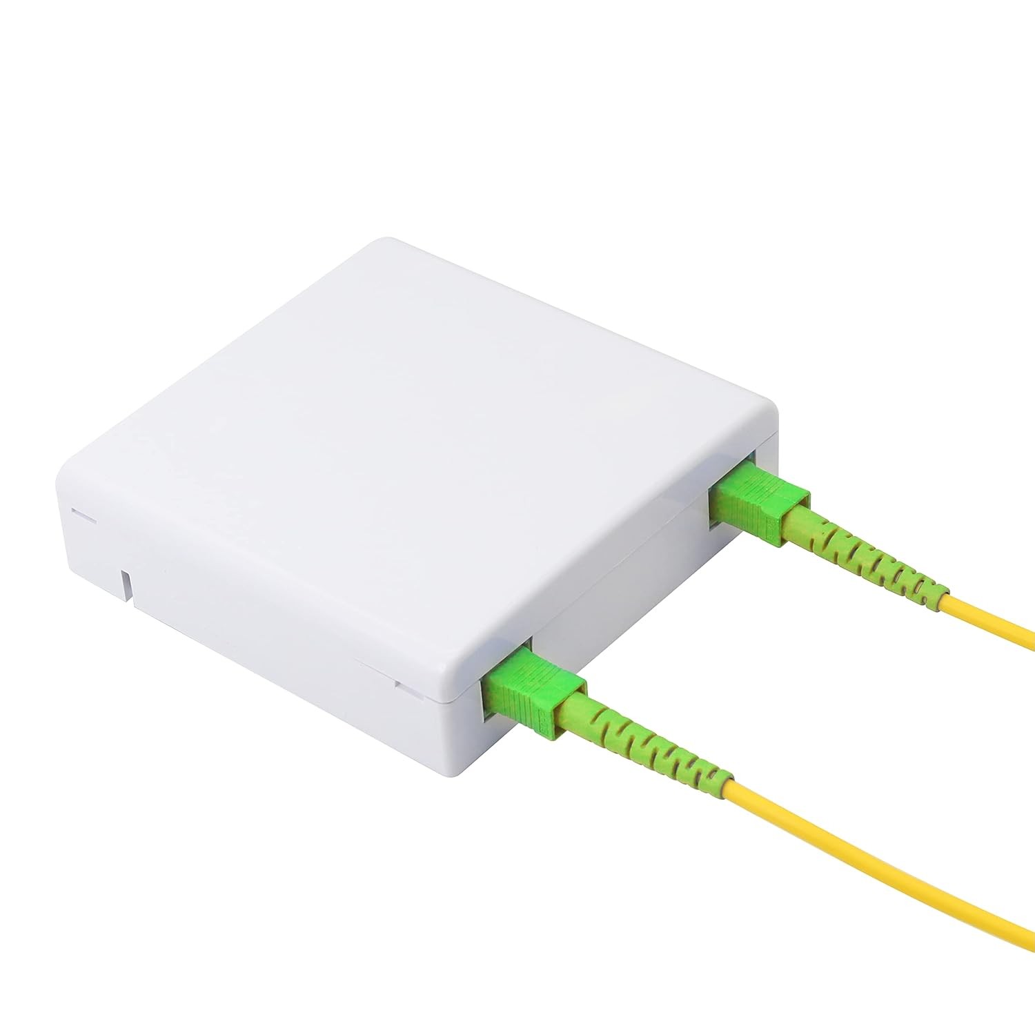 GELRHONR FTTH Fiber Panel Box Enclosure,2 Core Optic Terminal white