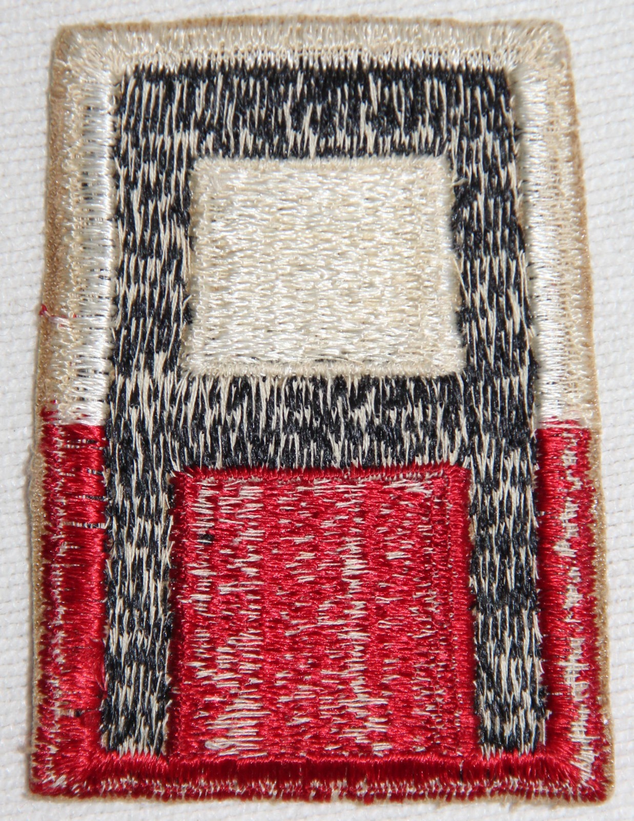 ORIGINAL POST WWII FIRST ARMY PATCH, CUT EDGE, WHITE BACK