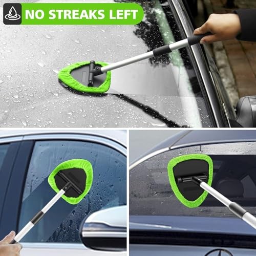Car Windshield Cleaner Tool Bonnets,Microfiber Cleaning Cloth for Green