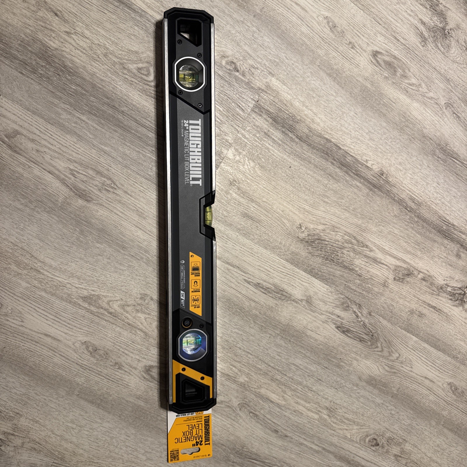 Toughbuilt 24-in Lighted Magnetic Box Level