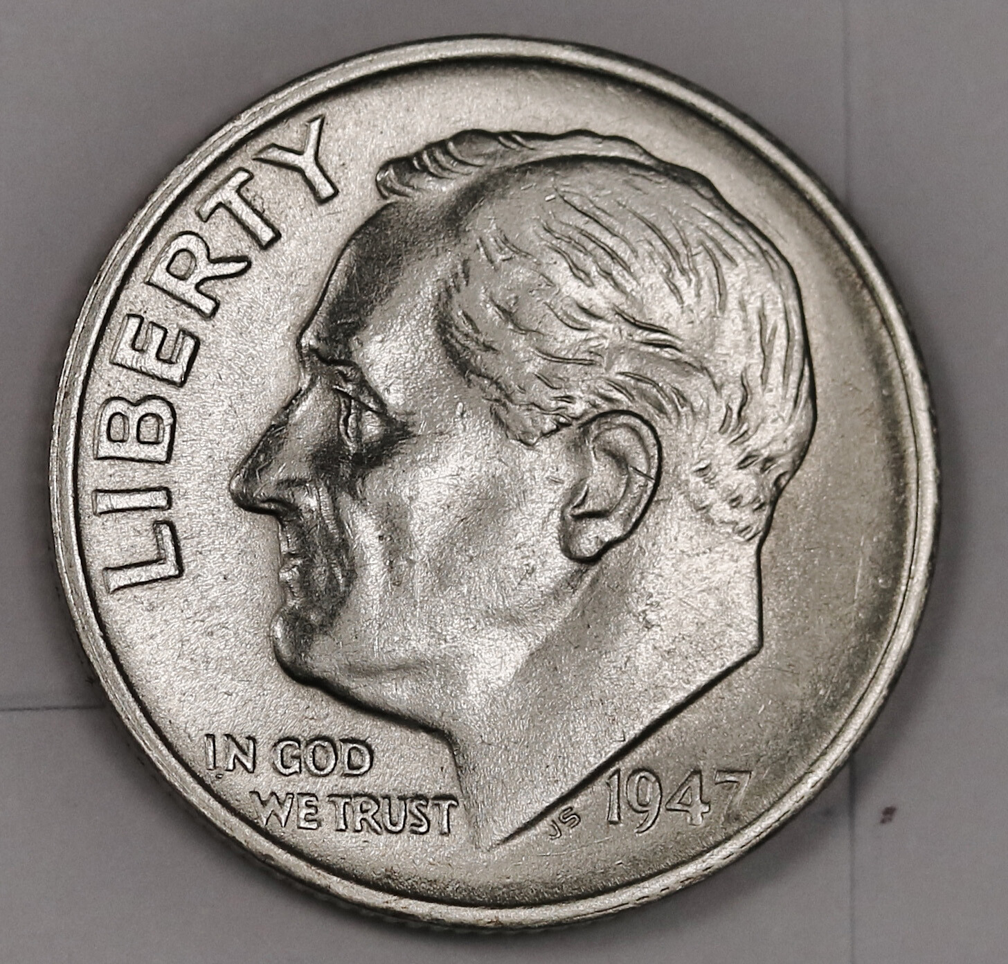1947-s Roosevelt Dime.  White No Toning.  Inventory I.   176324