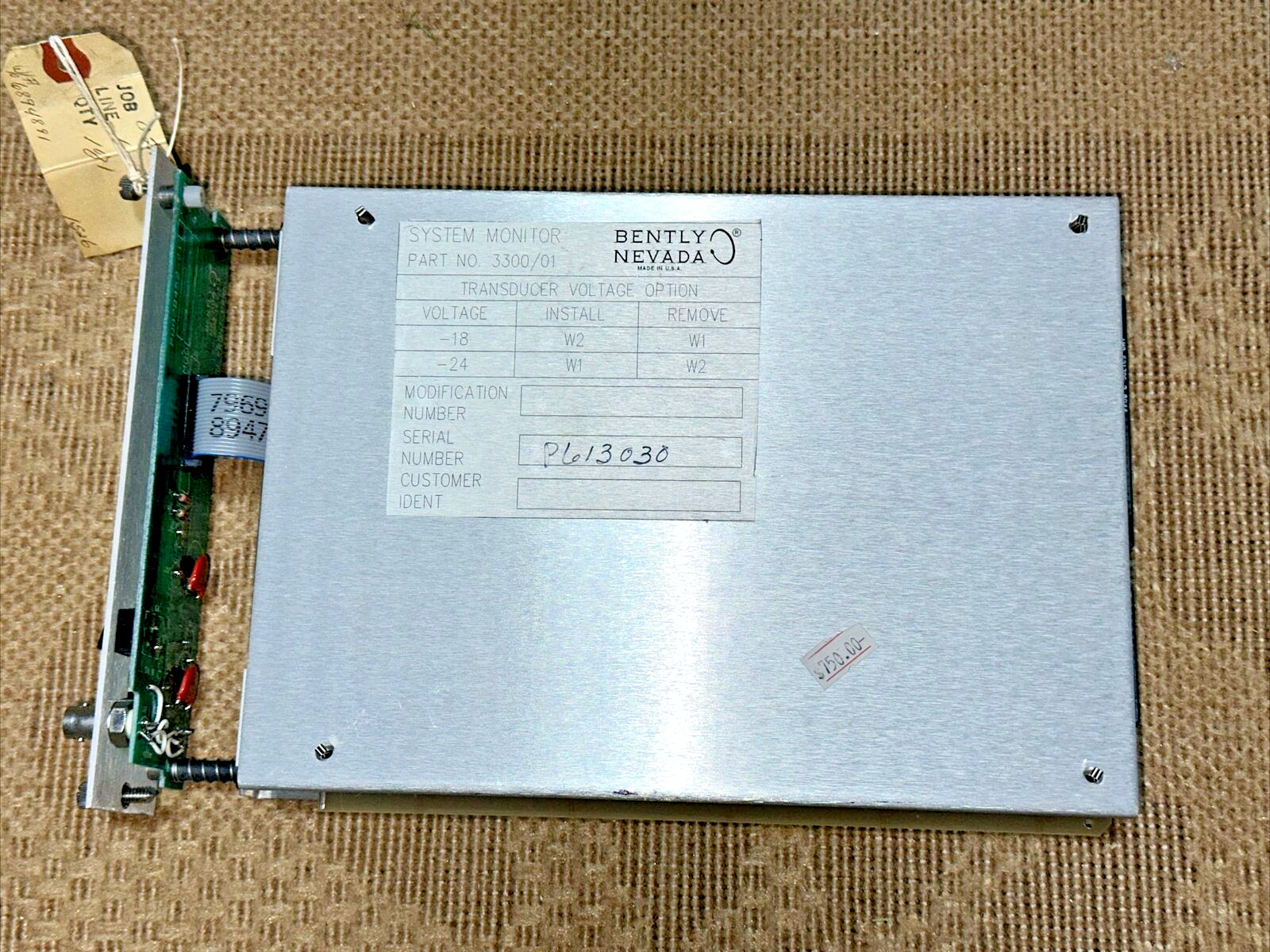 Bently Nevada 3300/01 330001 System Monitor