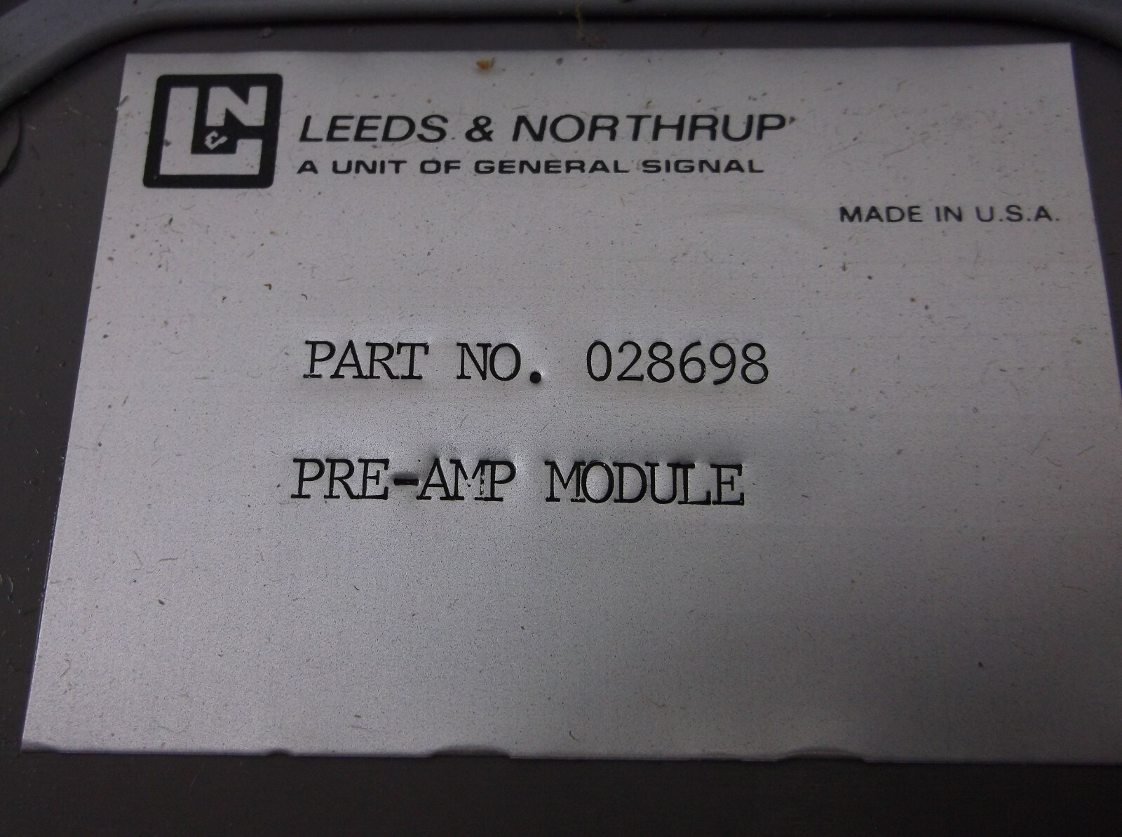 LEEDS NORTHRUP, 028698, PRE AMPLIFIER MODULE, NO BOX, FO224