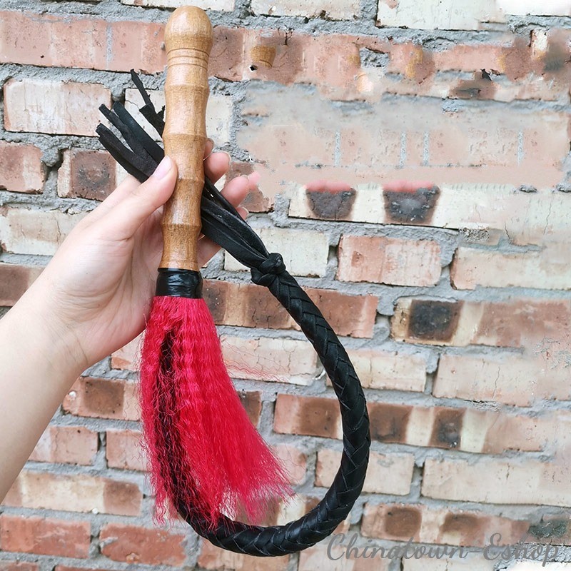 Tibetan Hide Stock Whip 8 Plait Leathe Bullwhip Horsewhip Cowhide Leather #2711