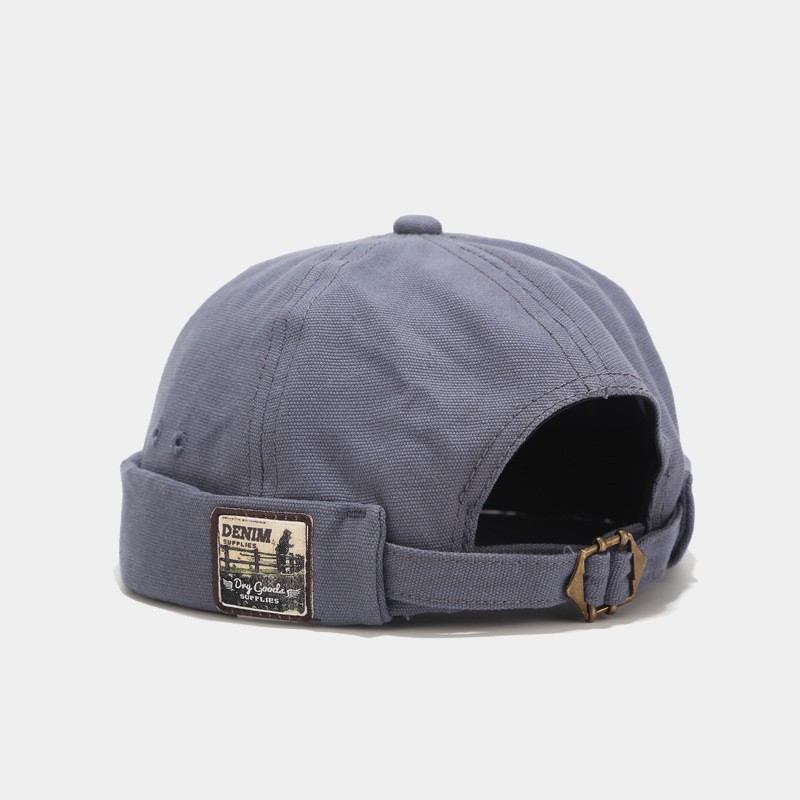 Hat Skullcap Sailor Rolled Cuff Retro Beanie Hats Adjust K1 Brimless Docker Cap