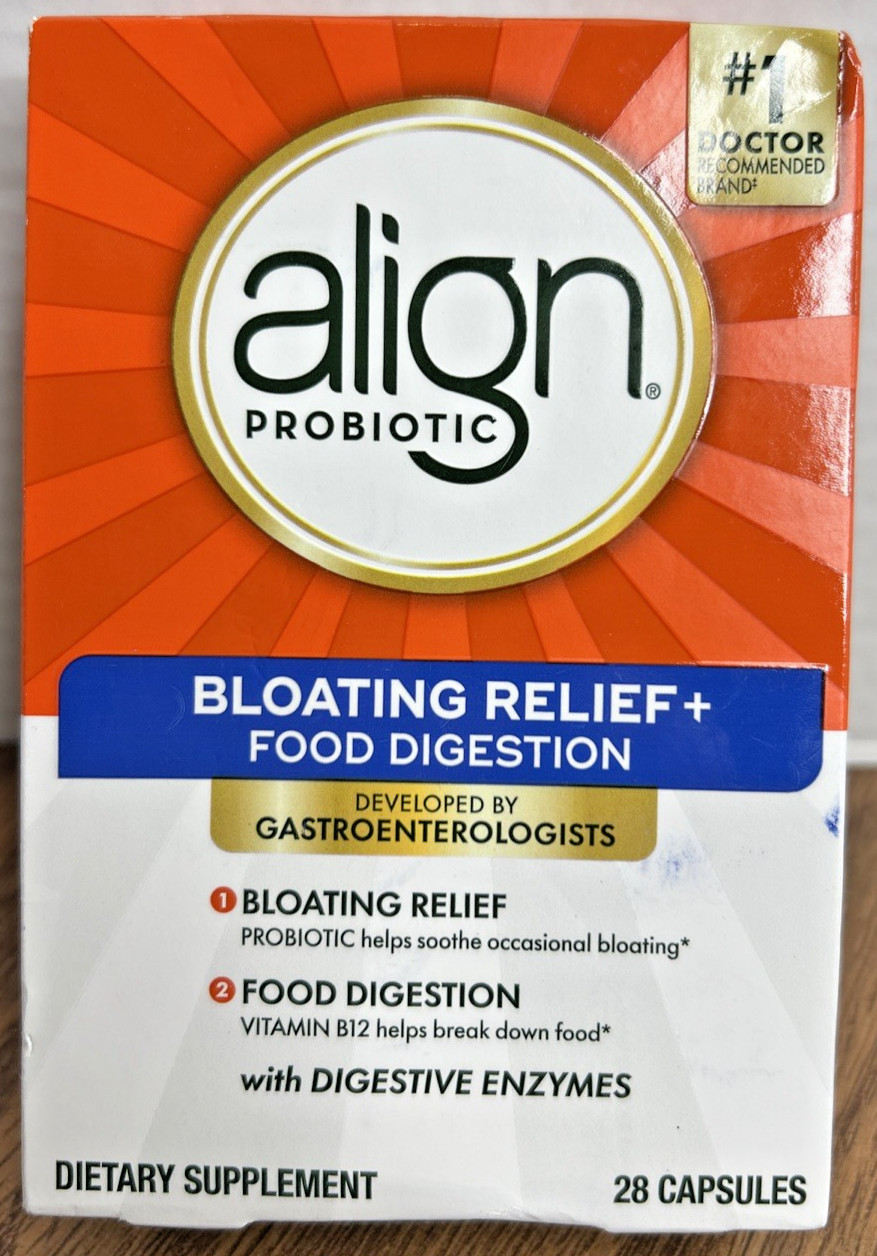 Align Probiotic Bloating Relief + Food Digestion 28 CT EXP 01/2027 or later New