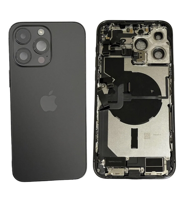 iPhone 14 Pro Max Space black Back Housing Replacement W Small Part OEM Grade AB