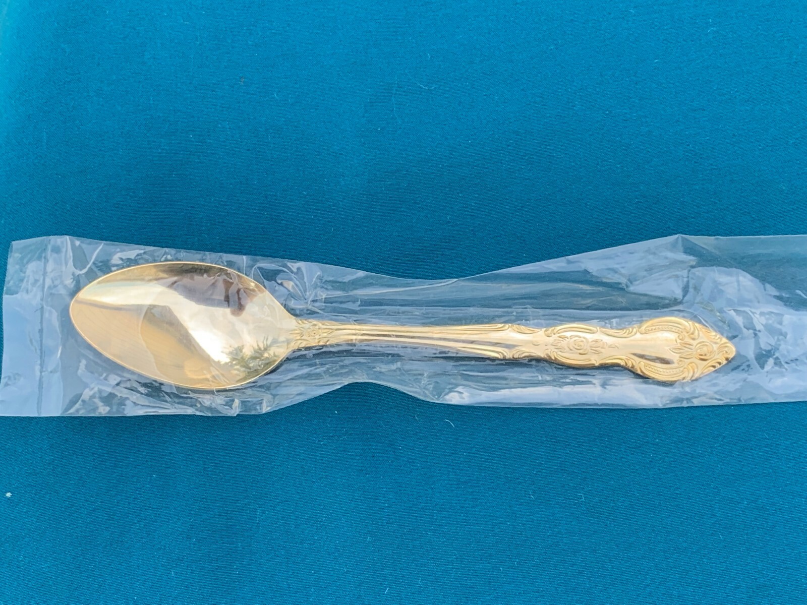 NEW Estia Gourmet Somerset 24K Gold Plated Electroplate Korea Flatware Teaspoon