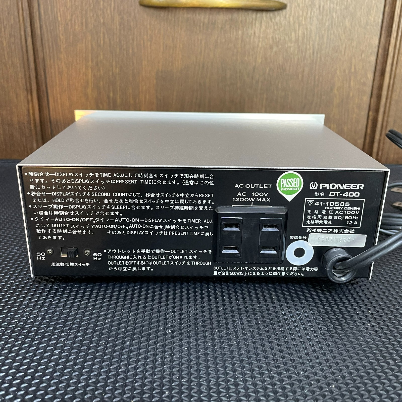 Pioneer DT-400 Digital Timer Program Timer Tested Working Vintage Japan