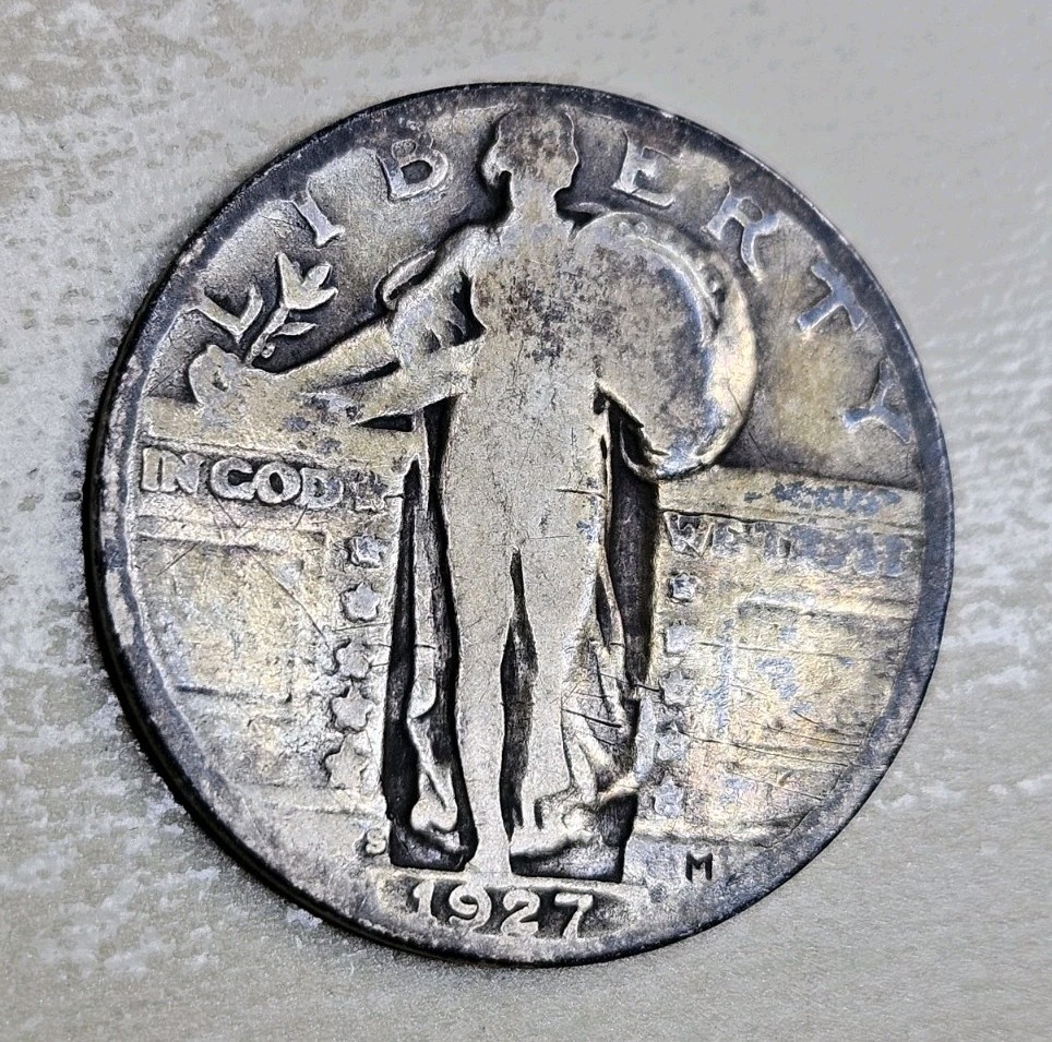 1927 S Standing Liberty Quarter Good G Or VG Very Good Key Date Original