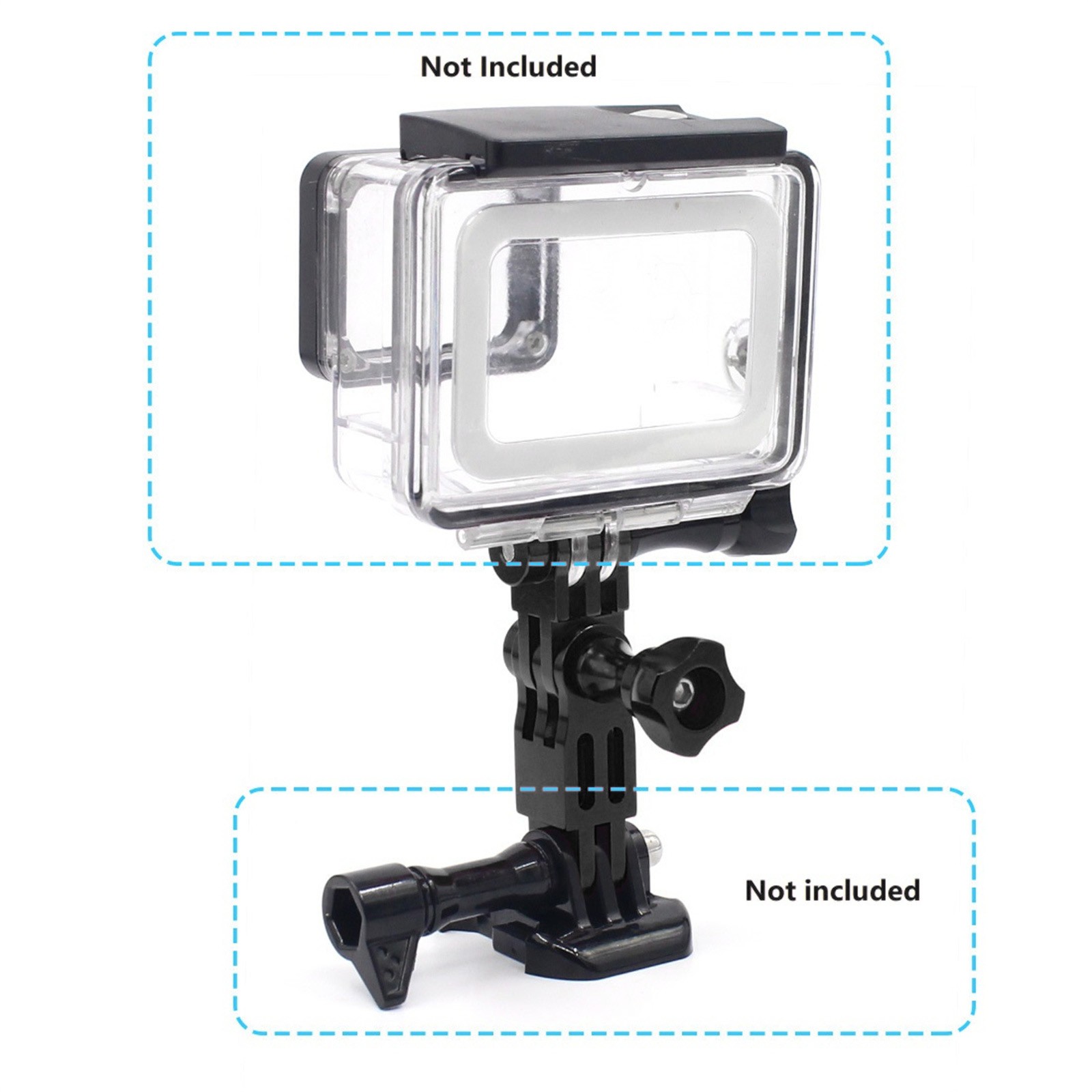1Pc Black 3 Way Adjustable Extension Pivot Arm Adapter Replace Kit For Gopro