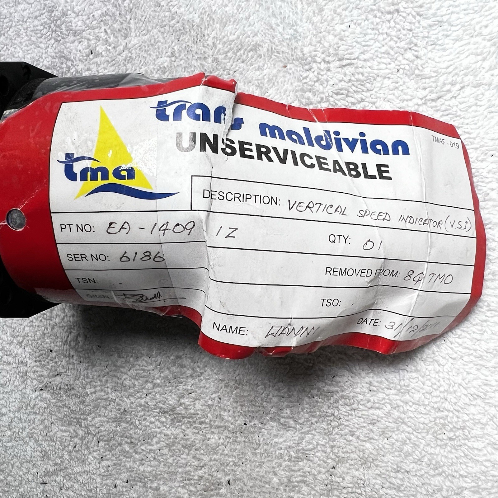 Edo Aire Vertical Speed PN EA-1409-1Z, Model EA-1409A