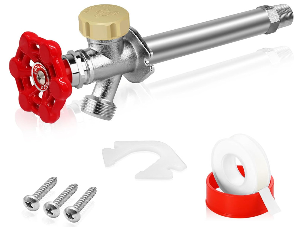 8inch Anti-Siphon Frost Free Sillcock Valve, No Lead Brass Freeze Proof Outdoo..