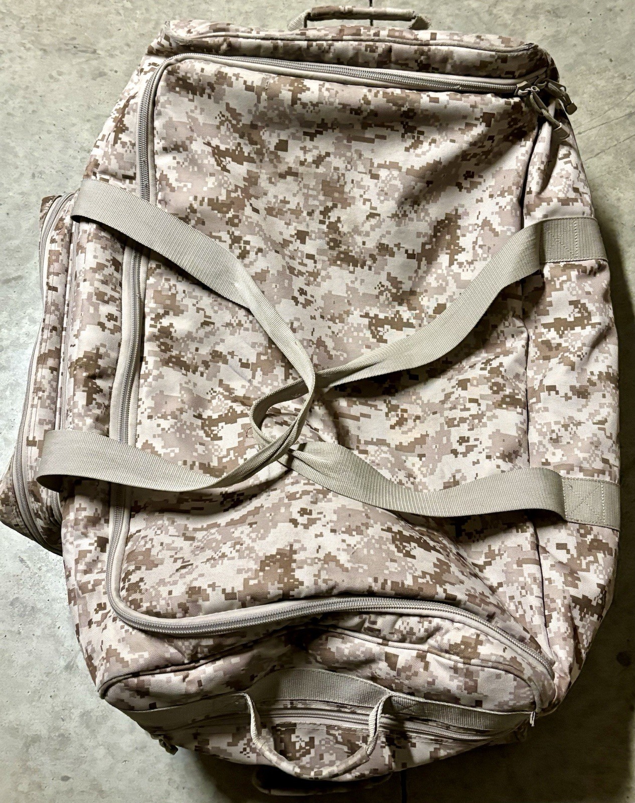 USGI Rolling Deployment Bag Large Wheeled Military Duffel Desert ACU Army