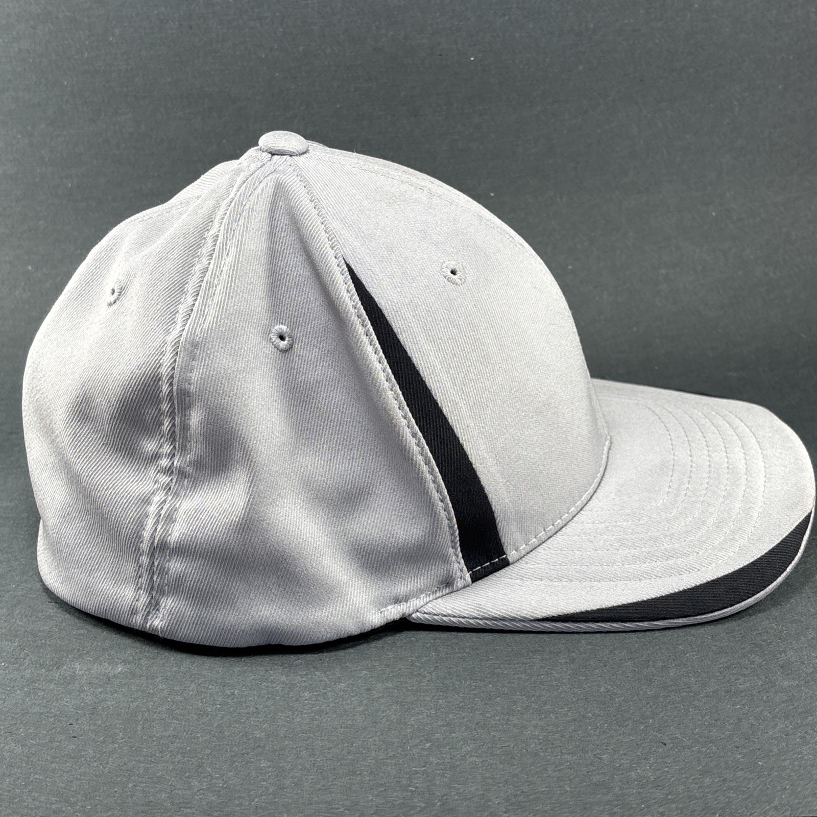 2 Dodge Racing Stripes Black Hat Cap - Hash Rally Stripes - Black and Grey