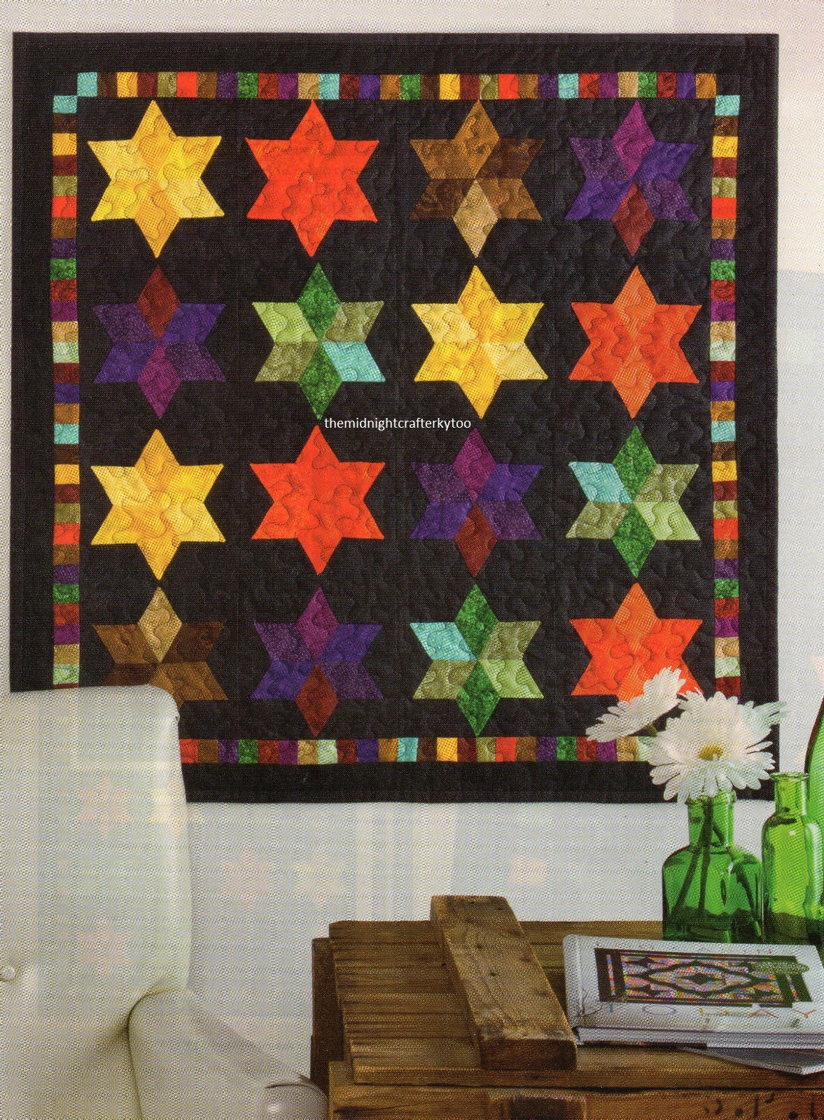 Autumn Stars Quilt Pattern Pieced SG