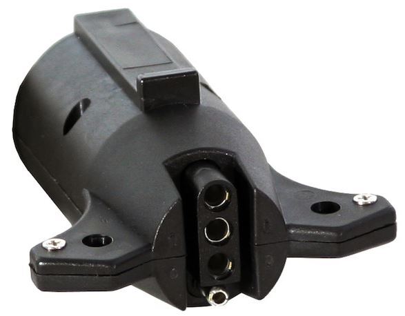 Buyers Products TC2074P, 7-Way Flat to 4-Flat Plastic Trailer Connector Adapter