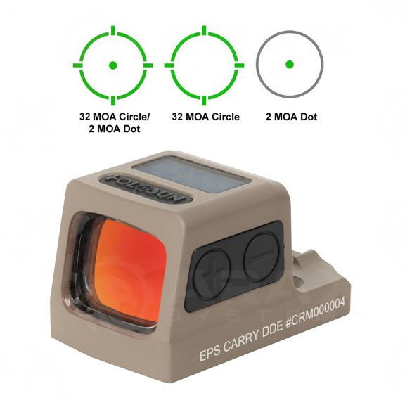 Holosun FDE EPS CARRY Green MRS Dot Sight Solar Reflex Optic EPS-CARRY-GR-MRS-DD