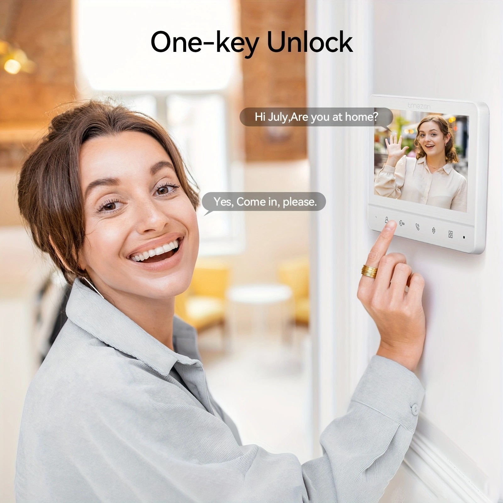 Video Doorbell Intercom Entry System with Night Vision Support Unlock&Intercom
