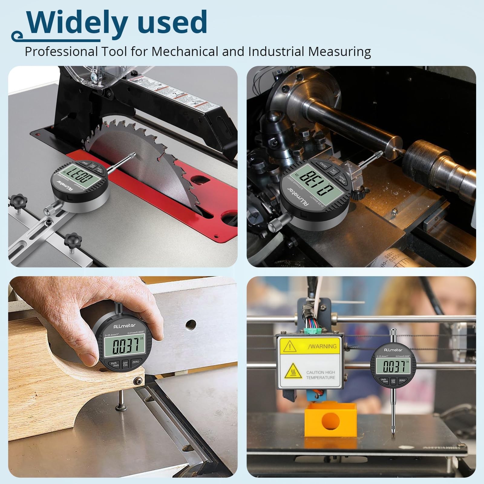 Digital Dial Indicator DTI,0-1in Range,0.0005in/0.01mm Resolution,LCD