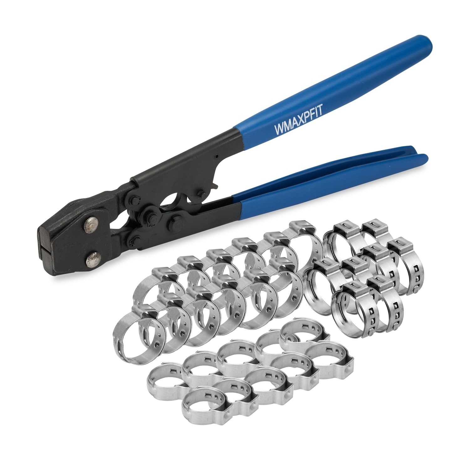 PEX Crimping Tool Kit, PEX Clamp Cinch Tool, Crimper for Stainless Steel Clam...