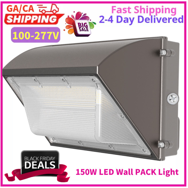 150 Watts LED Wall Pack Lighting Outdoor Security Lighting Fixture Dusk-to-Dawn