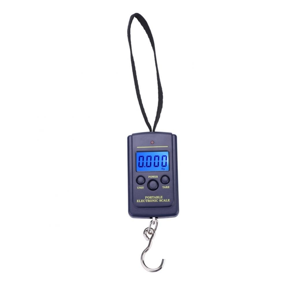 Digital Hanging Hook Fish Scale, 40kg Load, LCD Display, Portable, Postal, Weigh