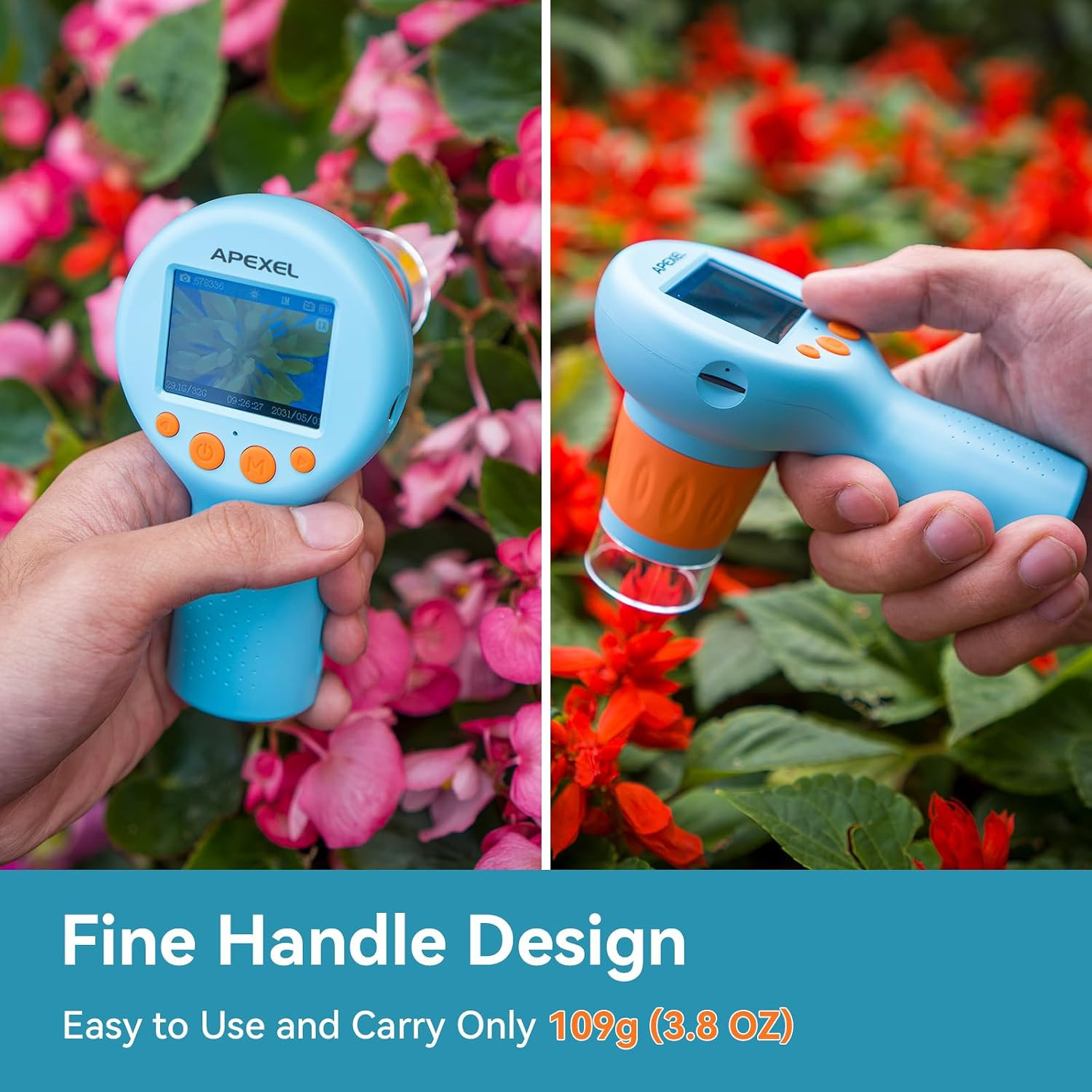 800X Handheld Digital Microscope with 2” IPS Screen, Photo & Video Portable M...